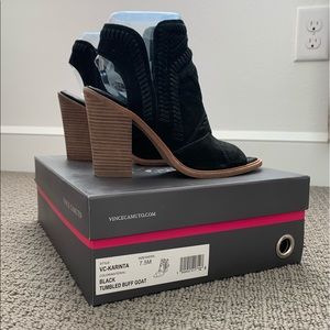 Vince Camuto Karinta Block Heel Bootie - 7.5 Black